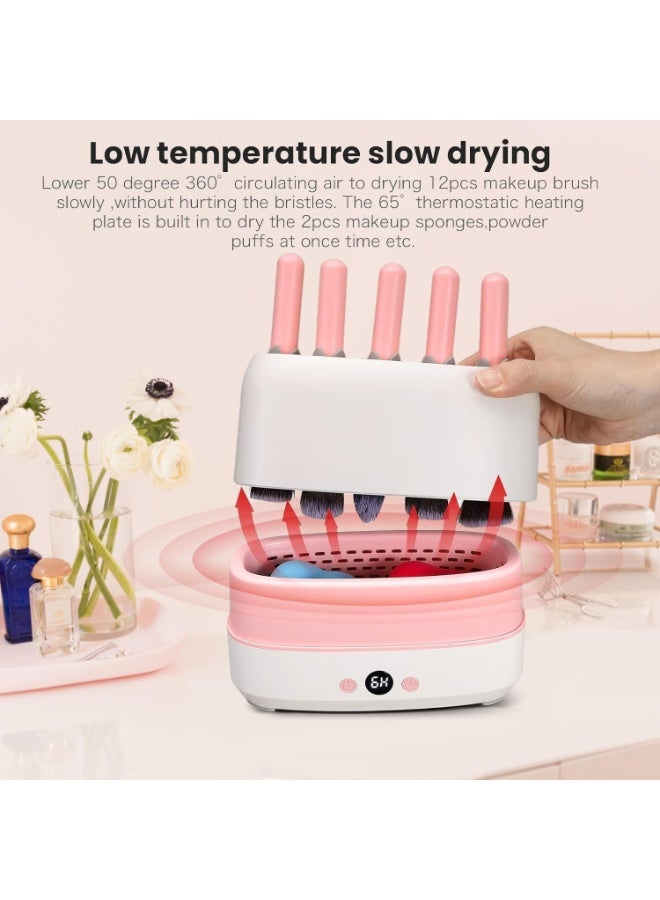 Upgraded Electric Makeup Brush Dryer – Automatic Cosmetic Brush Drying Machine with Thermo-Control, Safe for Bristles, Can Dry 12 Makeup Brushes, 2 Sponges, or Powder Puffs at Once - Image 4
