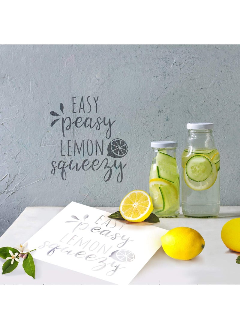 G GSS Designs GSS Designs Summer Stencils Set (6x6Inch) - Pack of 3 Sunflower Lemon Watermelon Stencils for Painting on Wood Wall Canvas Furniture - Reusable Summer Drawing Stencil for Tray Decoration Sign  - Image 4