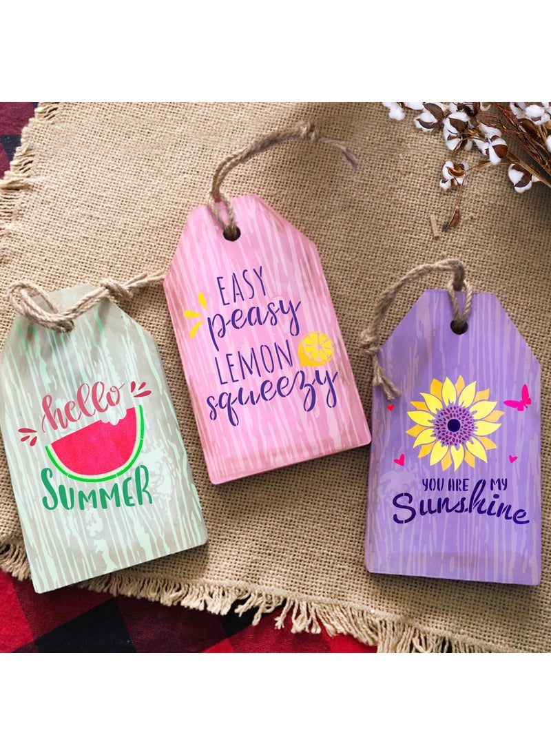 G GSS Designs GSS Designs Summer Stencils Set (6x6Inch) - Pack of 3 Sunflower Lemon Watermelon Stencils for Painting on Wood Wall Canvas Furniture - Reusable Summer Drawing Stencil for Tray Decoration Sign  - Image 5