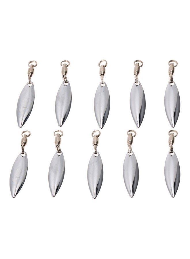 NIBEMINENT 10-Piece Spinner Longcast Metal Spoon Bait Fishing Lure - Image 1