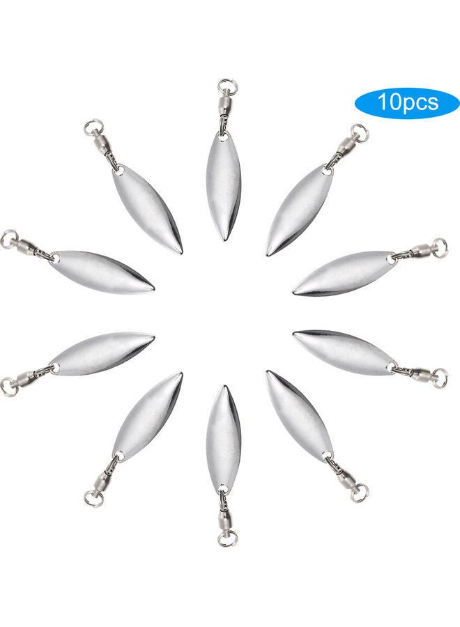 NIBEMINENT 10-Piece Spinner Longcast Metal Spoon Bait Fishing Lure - Image 4