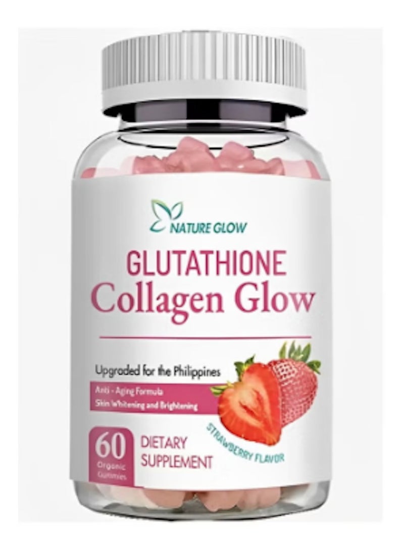 NATURE GLOW - Glutathione Collagen Glow 60 Organic Gummies 190 gm - Image 1