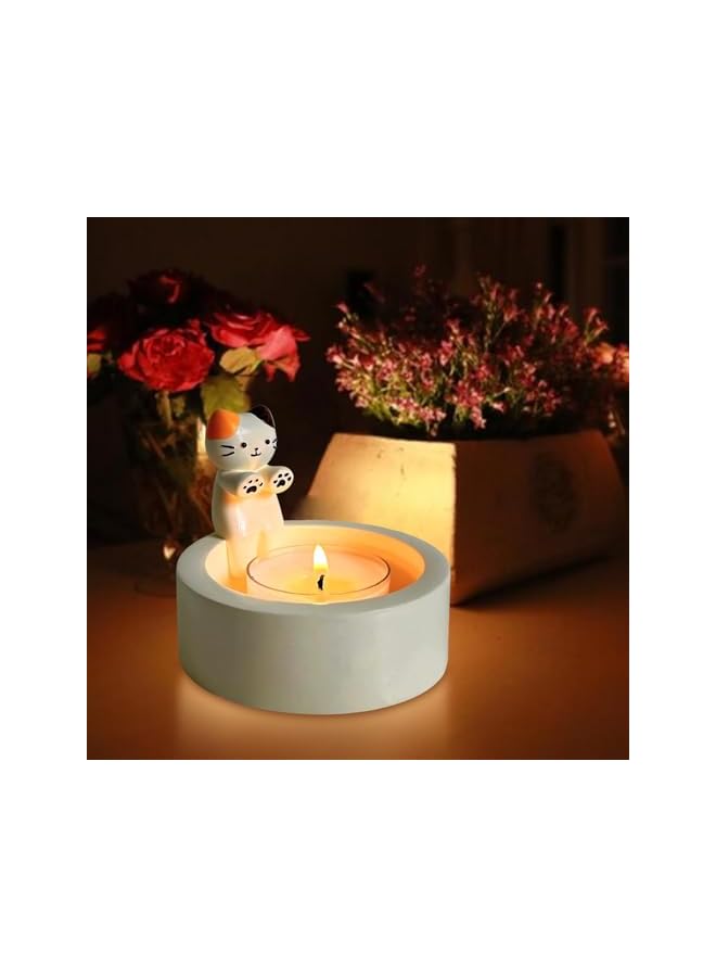 The Bros Candle Holder,Warming Paws Cat Tea Light Holder Warming Hands Funny Animal Tea Light Holder Cute Cat Tea Light Holder - Image 5