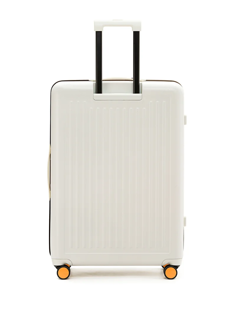 Mokobara The Transit Check-In Luggage - Polycarbonate Material | Still Loading Brownray 2.0, White