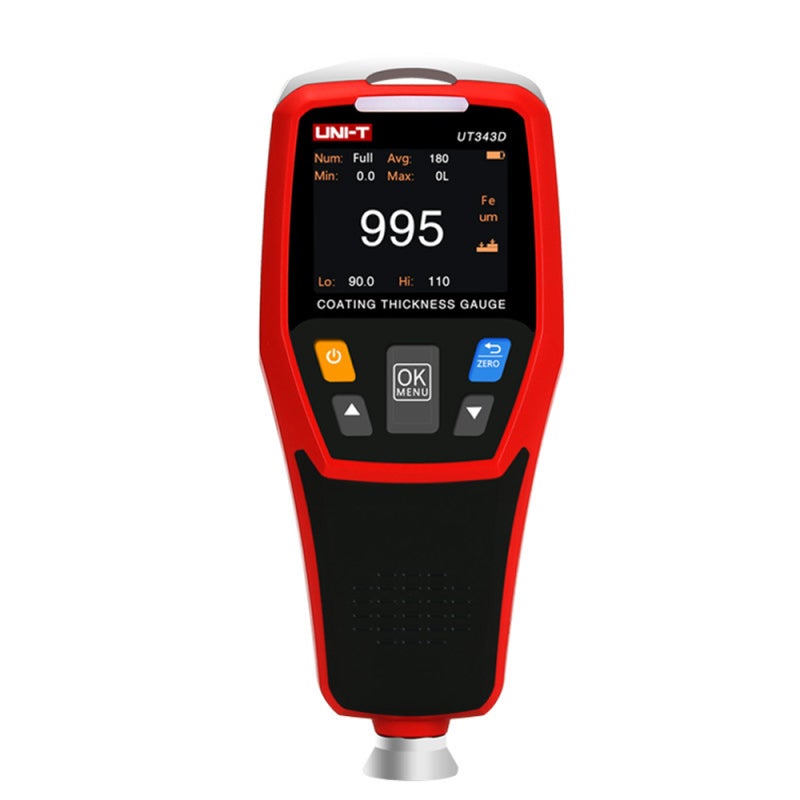 Coating Gauge: Black & Red, Automatic Recognition & Measurement, Customizable Modes - Versatile Measurement Options, Thickness Measurement Tool for Automotive Manufacturing, Metal Processing - Image 1