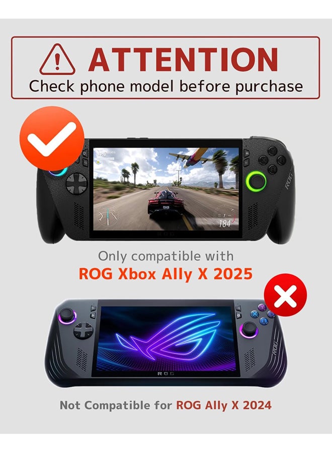 SJet Silicone Skin for ASUS ROG Xbox Ally X/Xbox Ally 2025 Case with Screen Protector Set, Protective TPU  Cover with Stand, Shockproof Anti-Scratch Non-Slip Grip Wrap - Image 2