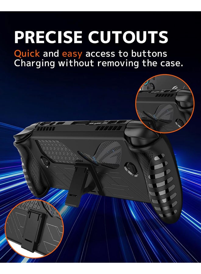 SJet Silicone Skin for ASUS ROG Xbox Ally X/Xbox Ally 2025 Case with Screen Protector Set, Protective TPU  Cover with Stand, Shockproof Anti-Scratch Non-Slip Grip Wrap - Image 4