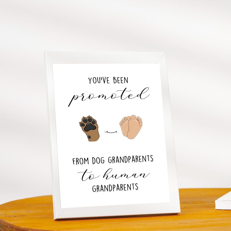 OJsensai Funny Pregnancy Announcement for Grandparent, Cute Pregnancy Revel Card for Grandparent, Promoted from Dog Grandparents To Human Grandparents - Image 5