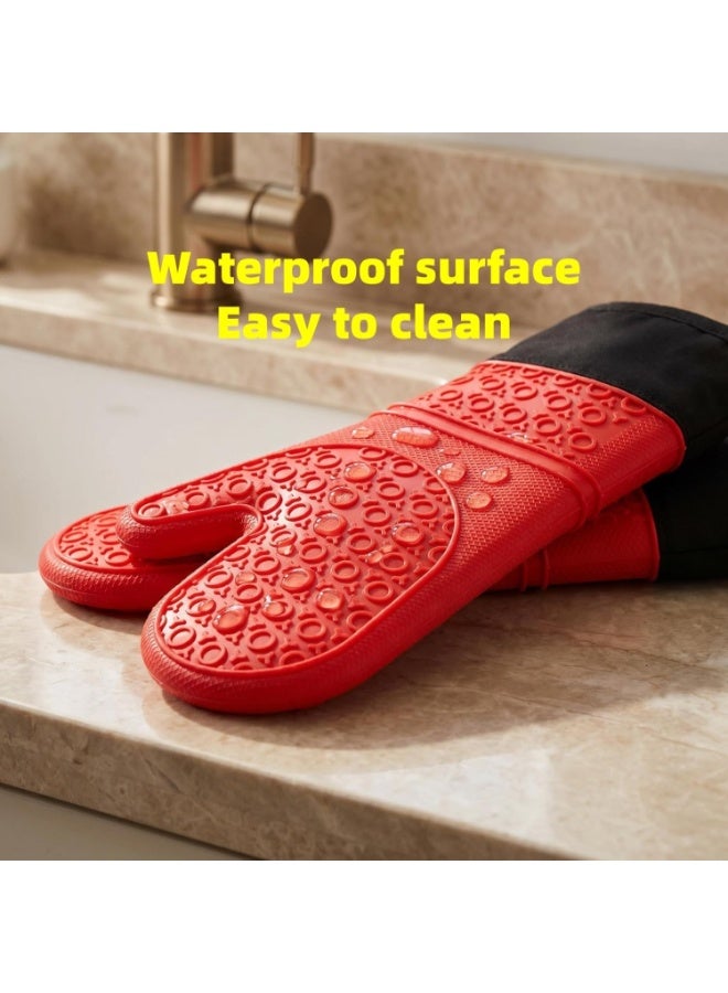 Non Slip Silicone Kitchen Gloves for Hot Pots Baking Trays and Cookware 1 Pair - Image 4