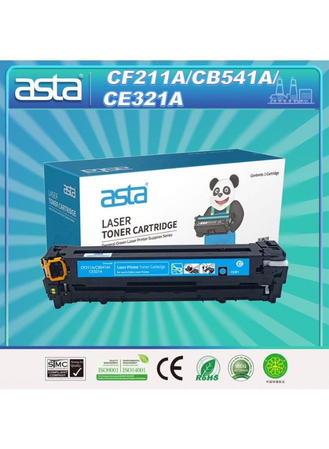 ASTA CE321A 128A 1415 Toner Universal CF211A CB541A Color Toner Cartridge Compatible For HP Laser Jet CP1525n CP1525nw CM1415fnw Printer pr Premium Smooth Clear Printing Print 321 128 A - Image 1