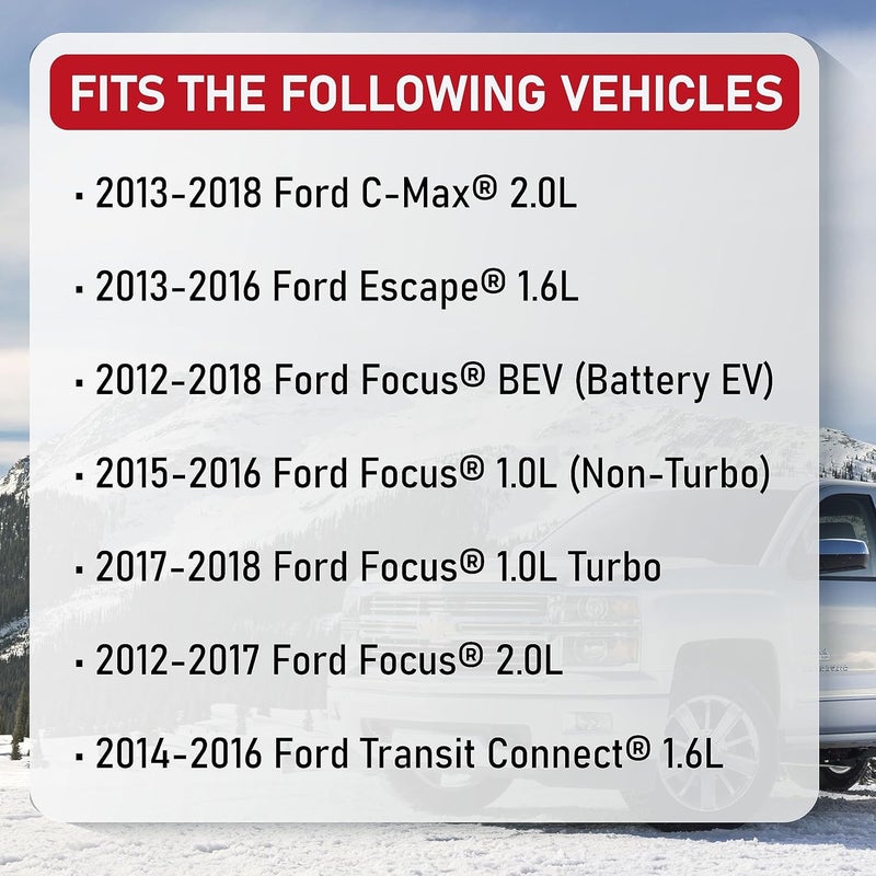 AA Ignition خزان سائل التبريد البديل - متوافق مع سيارات فورد - C-Max، Escape، Focus، Transit Connect - يحل محل CV6Z-8A080-A، 8V618K218AE، BE8Z8100A، 603-382 - Image 5