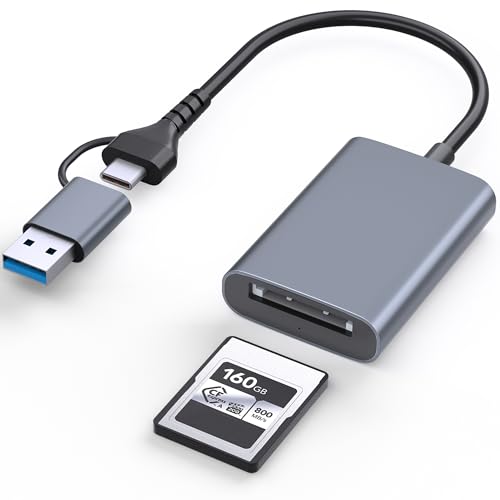 Lecnvuo CFexpress Type A Card Reader USBCUSBA 2in1 to CF Express Type A Adapter Memory Card Reader with USB 32 Gen 2 10Gbps Compatible with WindowsMacLinuxAndroid - Image 1