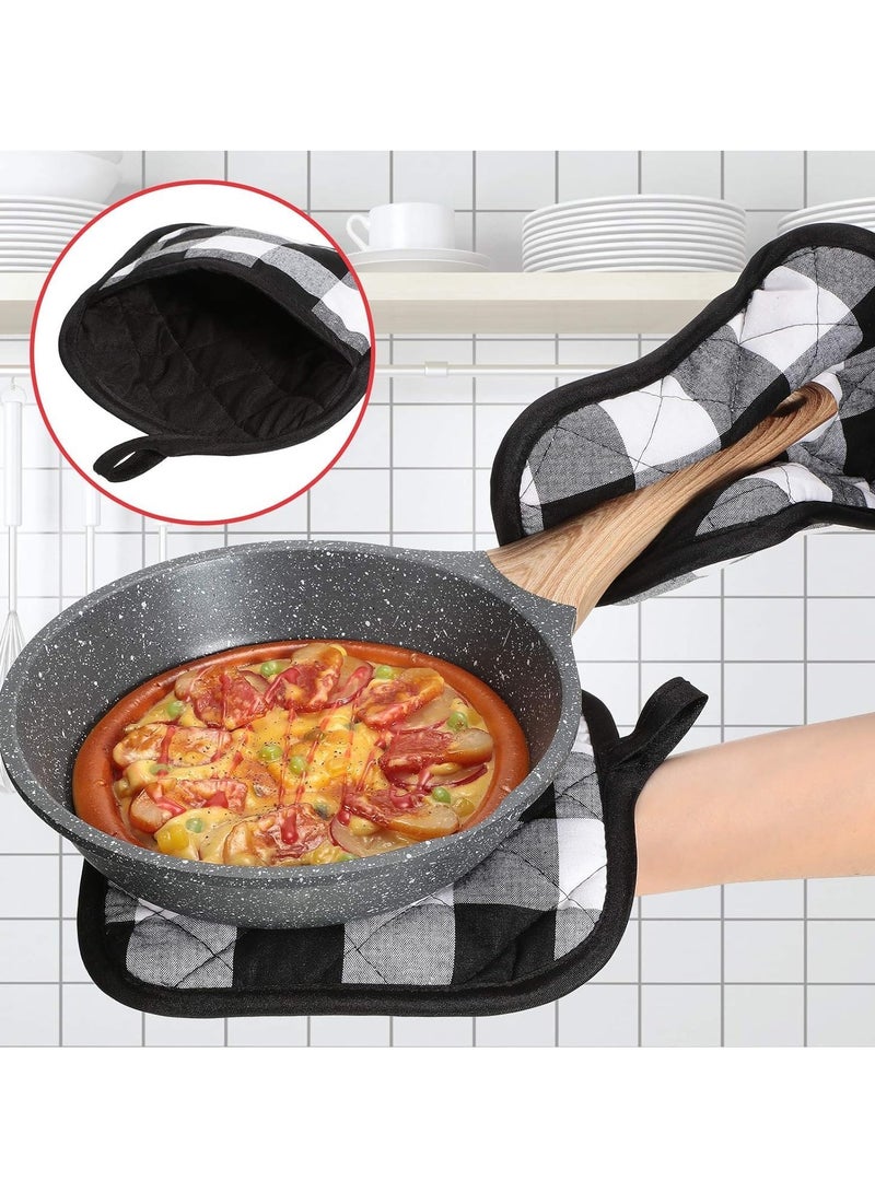 KASTWAVE Set of 6 Grey Oval Pot Holders with Pocket, for Kitchen Craft Project Heat Resistant Hot Pads Cotton Potholders Oven Pot Holder with Loop for Blank Sublimation Kitchen Gifts Baking Cooking - Image 4