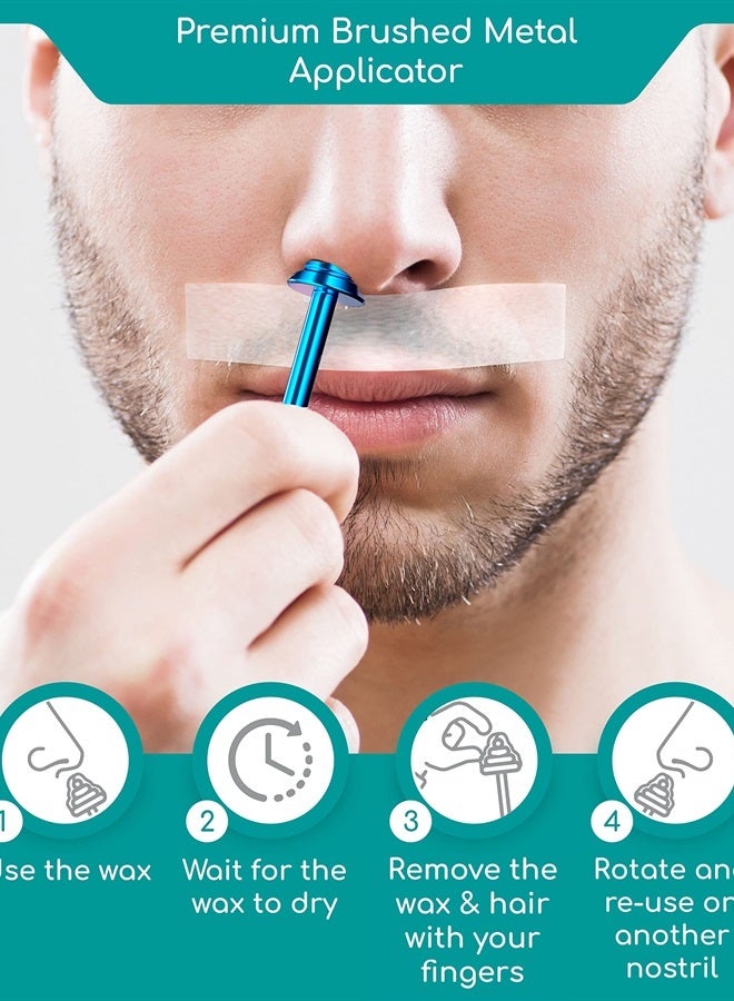 Medi Grade Nose Waxing Kit for Men & Women With 50x Nose Wax Sticks. 100g Nose Hair Wax Kit Including Skin Tape, Tweezers, Towel, Microwavable Cup & Storage Bag - Easy & Safe Nose Hair Remover For Men - Image 5