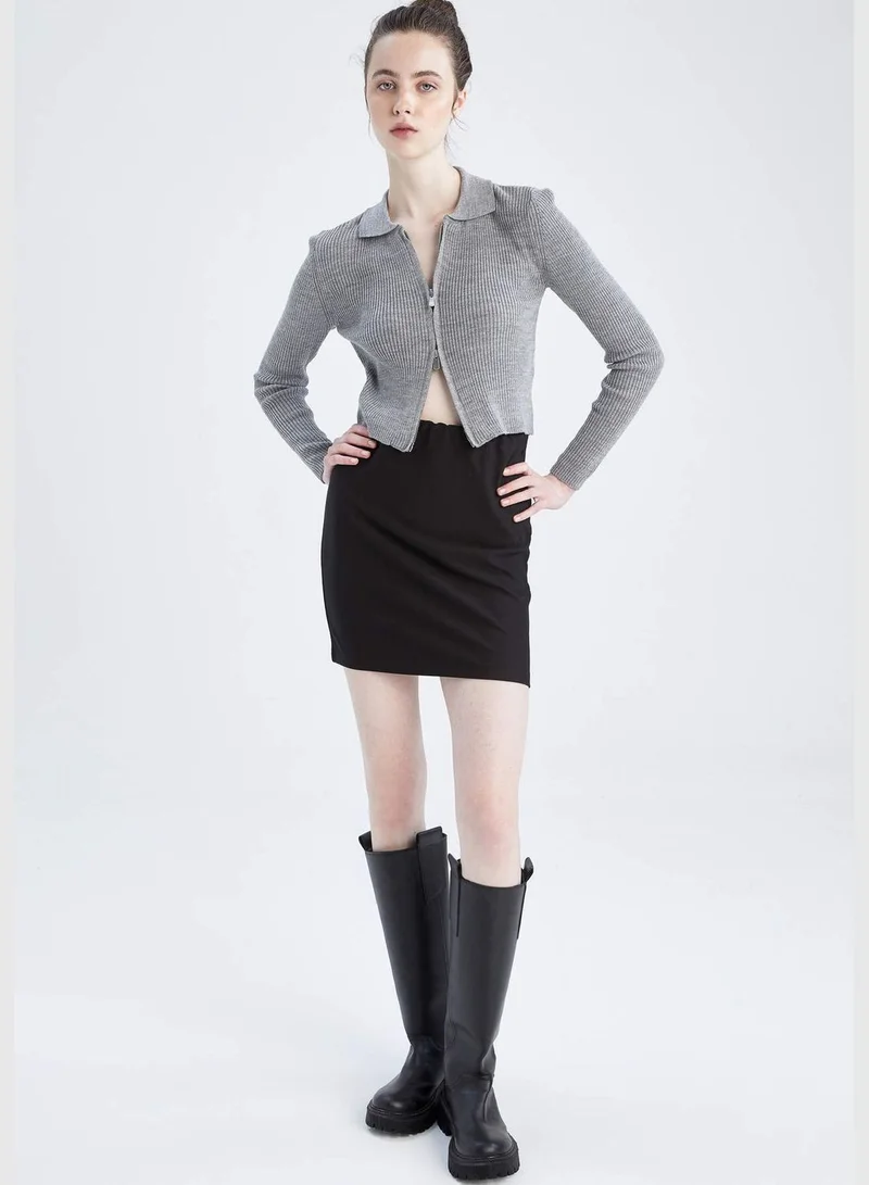 DeFacto Woman Bodycon Dress Knitted Skirt