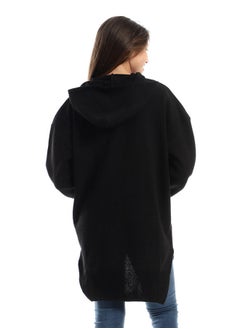 Andora Cozy Hooded Slip On Pullover - Black  - Image 3