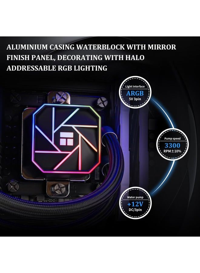Thermalright Aqua Elite 240 V3 Aio CPU Cooler,240 Liquid Cooling Row,ARGB PWM Cooler Fans,for Intel LGA1150/1151/1155/1156/1200/2011/1700,AMD:AM4/AM5,PC Cooler Aio - Image 4