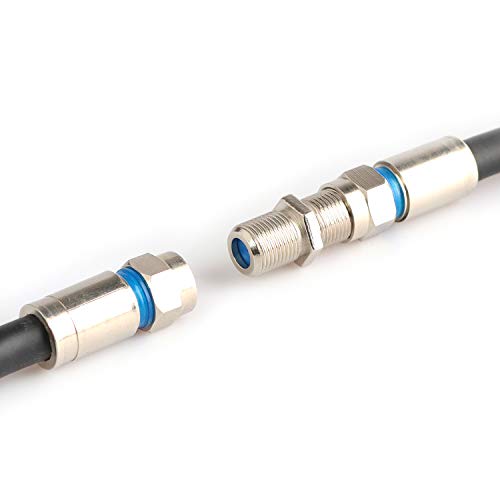 Pasow F81 Barrel Connectors High Frequency 3GHz Female to Female F-Type Adapter Couplers (20 pcs, Silver) - Image 2
