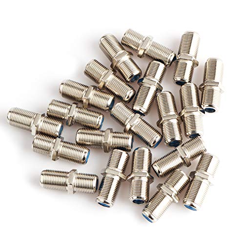 Pasow F81 Barrel Connectors High Frequency 3GHz Female to Female F-Type Adapter Couplers (20 pcs, Silver) - Image 5