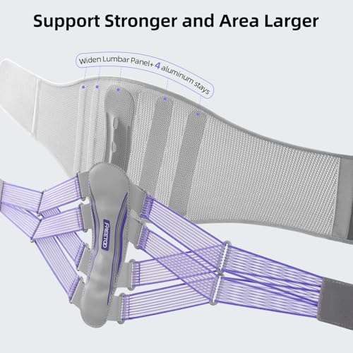 FREETOO Back Brace for Lower Back Pain Women with Bionic Support System Adjustable Knitted Lumbar Support Belt for men women Breathable Mesh Design with Lumbar Padfor Herniated DiscSciaticaScoliosis - Image 5