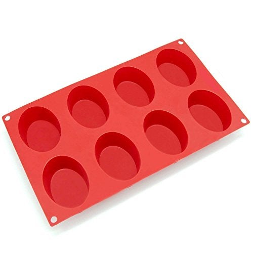 Grizzly® 1 Pc Silicone 8 Cavity Oval Chocolate Soap Baking Mold Soap Making Candle Craft (8 pcs Oval - Image 2
