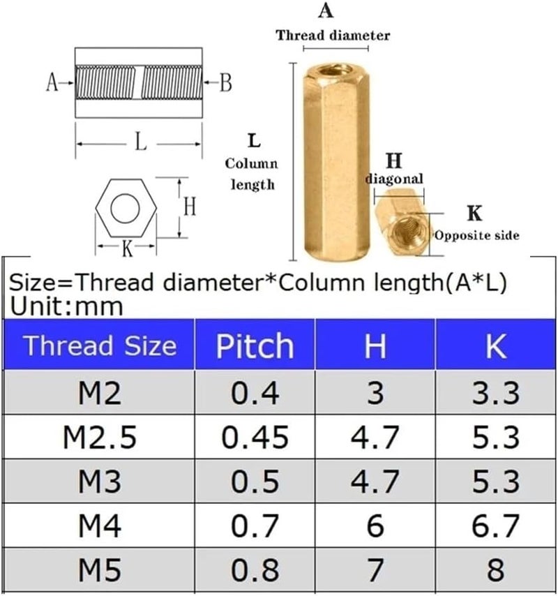 M3 براس مسدس ستاندوف فاصل PCB أنثى-أنثى 10 مم 10 قطعة - Image 4