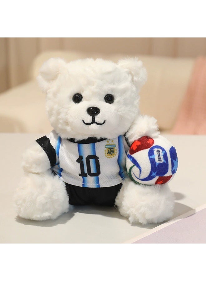 2026 Canada-US-Mexico World Cup Football Teddy Bear - A cute teddy bear themed after the football, equipped with a football. It is an ideal gift for fans and children.