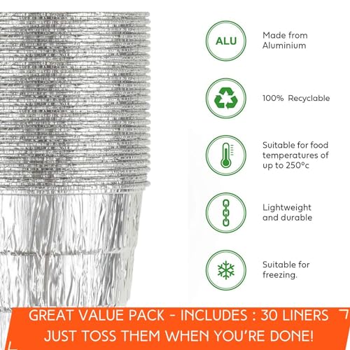 Findful 30 Pack BAC407 Grease Bucket Liner Compatible for Traeger Pro Series 575/780, 22/34 Series, Ironwood 650/885 Grills, Grill Accessories Drip Tray Liner - Image 3