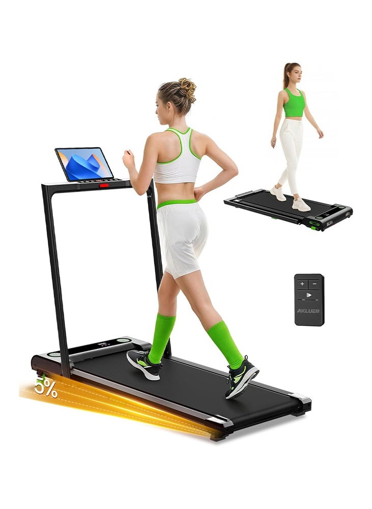 DMG TECH 3in1 Foldable Treadmill,2.5HP Walking Pad Under Desk Treadmill,With Remote Control and LED Display,Portable Jogging Treadmills for Home and Office with Cushioning Pad Adjustable Slope,330 lb Capacity - Image 1
