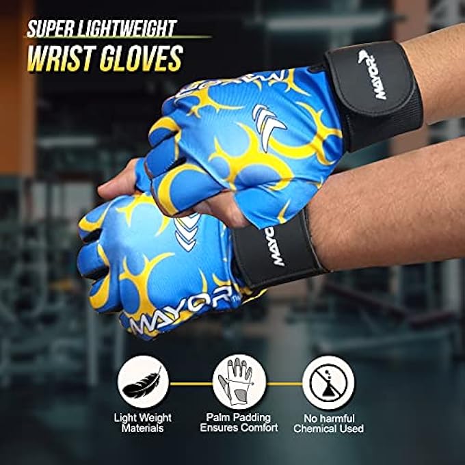 Mayor Pluto Exercise/Weight Lifting Gloves For Men, Women. Gym With Wrist Support Workout Training Exercise Fitness, Hanging, Pull Ups, Suitable Dumbbells & Cycling - Image 3
