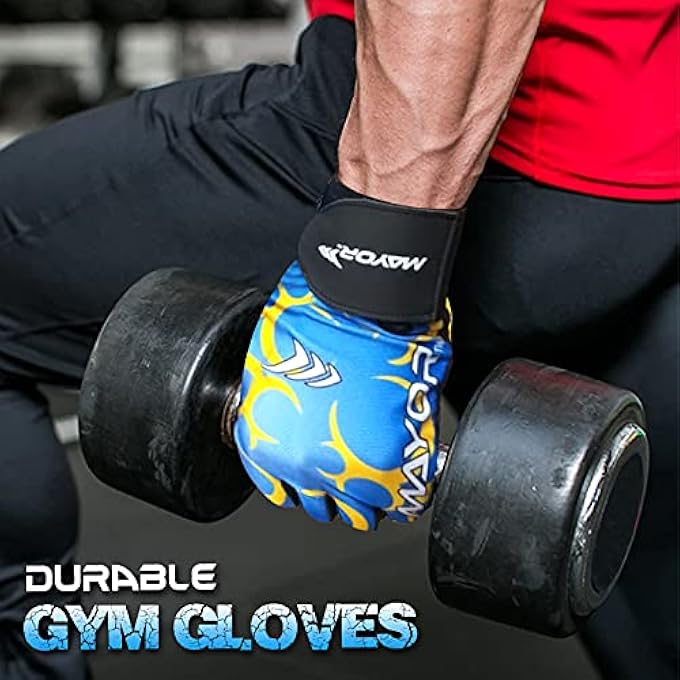 Mayor Pluto Exercise/Weight Lifting Gloves For Men, Women. Gym With Wrist Support Workout Training Exercise Fitness, Hanging, Pull Ups, Suitable Dumbbells & Cycling - Image 5