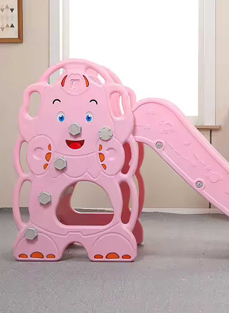 فنز  زحليقة 4 في 1 للأطفال الصغار قابلة للطي بنمط فيل قابلة للطي ، مجموعة لعب متسلقة للاستخدام في الأماكن المغلقة والمفتوحة مع طوق كرة سلة - Image 2