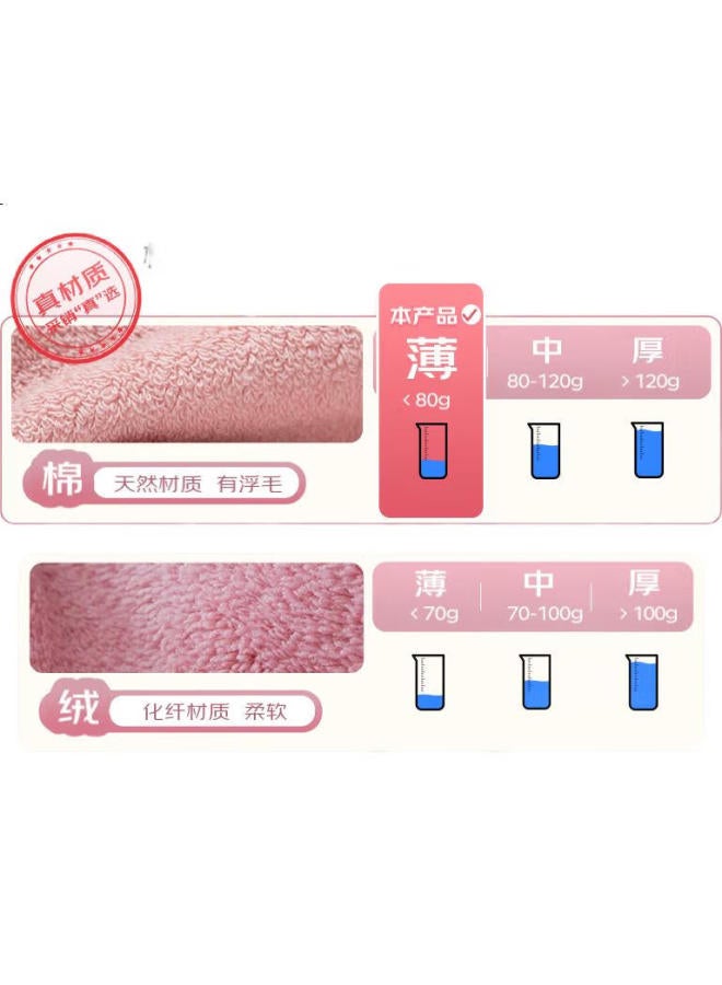 Grace (Grace) Pure Cotton Children'S Towel Female Xinjiang Autumn And Winter New Cartoon 5A Antibacterial All Cotton Face Towel Children Male Pink + Green - Image 1