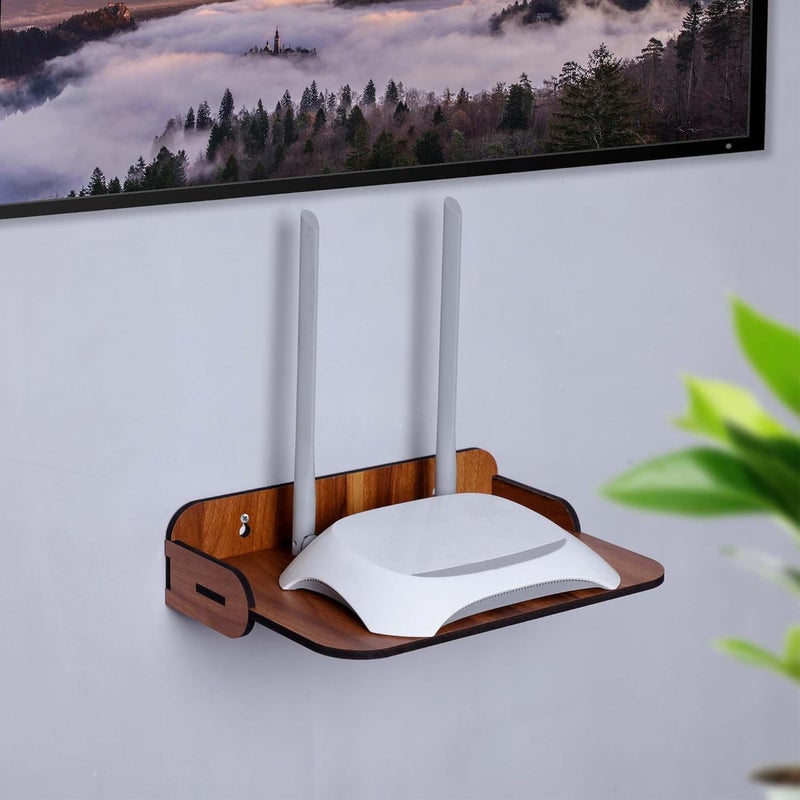ASCELIO Set Top Box or WiFi Router Stand for Home and Office with Patch Wall Design for Home Decoration - Image 2