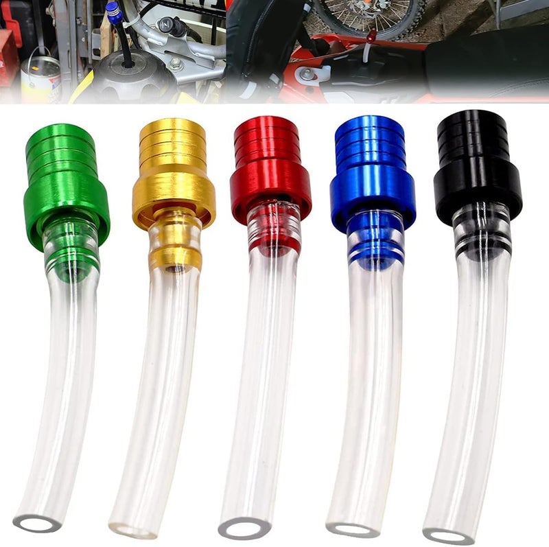 Taiss 5PCS Motorcycle Gas Cap Gas Fuel Tank Cap Vent, Breathing Tube Hose Two-Way Fuel-Saving Breather Cap, Suitable For All Off-Road Motorcycles, ATVs.F-008-5S-5P - Image 1