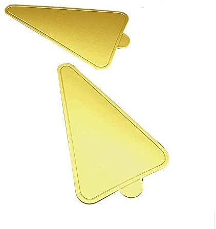 BAKEFY 50 Triangle Pastry Base Mini Cake Boards,Triangle Cake Bases,Dessert Displays Tray for Cupcakes, a Centerpiece on a Dessert Table, Cake Slices, Cupcakes, Treats, Cheesecake - Image 2