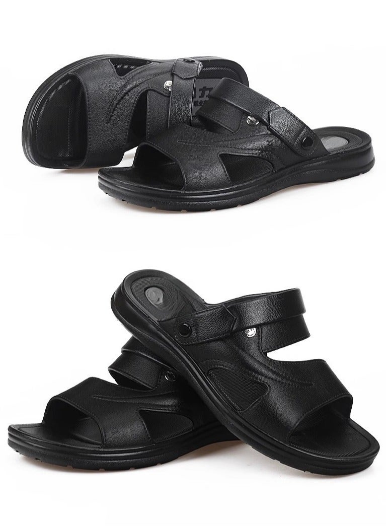 Warrior New Fashionable Leather Men's Business Slippers - Image 3