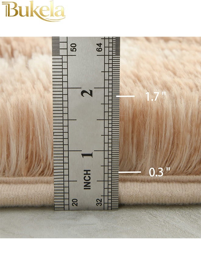 Bukela Modern Rugs Fluffy Soft Touch Area Rug Carpet Large for Living Room Bedroom Floor Mat Super Soft Fluffy Area Carpet Anti-Slip Plush Carpet High Pile Tie Dye Carpet for Living Room Bedroom Kids Room - Image 2