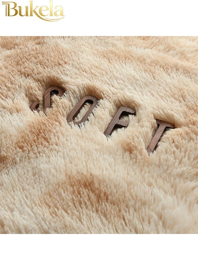 Bukela Modern Rugs Fluffy Soft Touch Area Rug Carpet Large for Living Room Bedroom Floor Mat Super Soft Fluffy Area Carpet Anti-Slip Plush Carpet High Pile Tie Dye Carpet for Living Room Bedroom Kids Room - Image 4