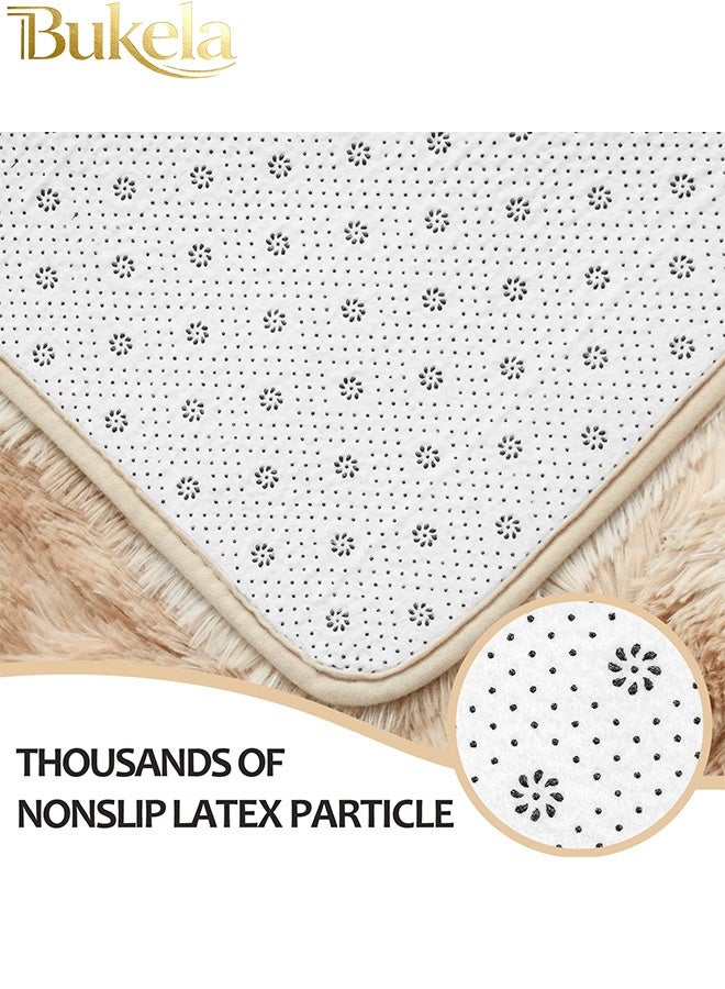 Bukela Modern Rugs Fluffy Soft Touch Area Rug Carpet Large for Living Room Bedroom Floor Mat Super Soft Fluffy Area Carpet Anti-Slip Plush Carpet High Pile Tie Dye Carpet for Living Room Bedroom Kids Room - Image 5