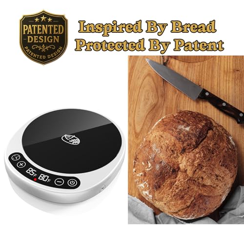 Risecret Pro 2026 Larger Sourdough Starter and Dough Warmer– Upgraded with Real-Time Dough Probe, Dual-Temp Display, 70-110°F Precision Control, 24H Timer Game Changer for Home Bakers White Wood - Image 3