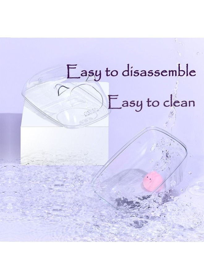 Neostyle Neostyle Hamster Sand Bath Container Transparent Toilet with Scoop  - Image 3