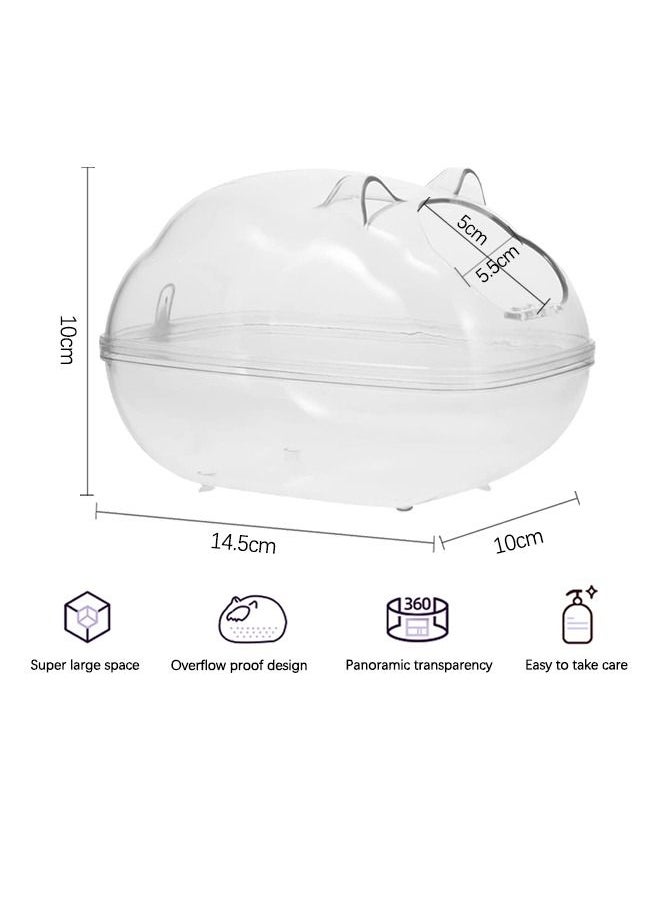 Neostyle Neostyle Hamster Sand Bath Container Transparent Toilet with Scoop  - Image 2