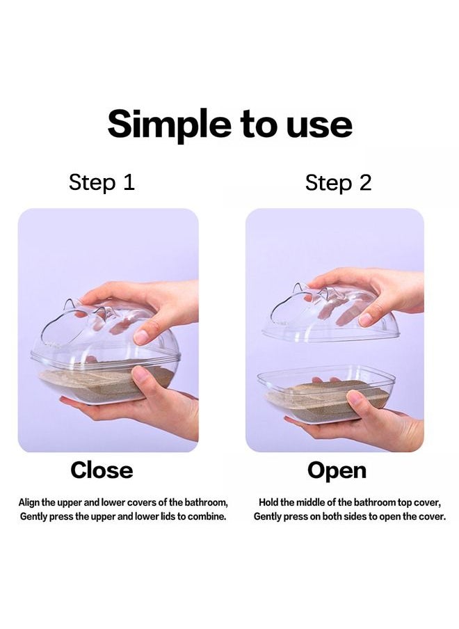 Neostyle Neostyle Hamster Sand Bath Container Transparent Toilet with Scoop  - Image 5