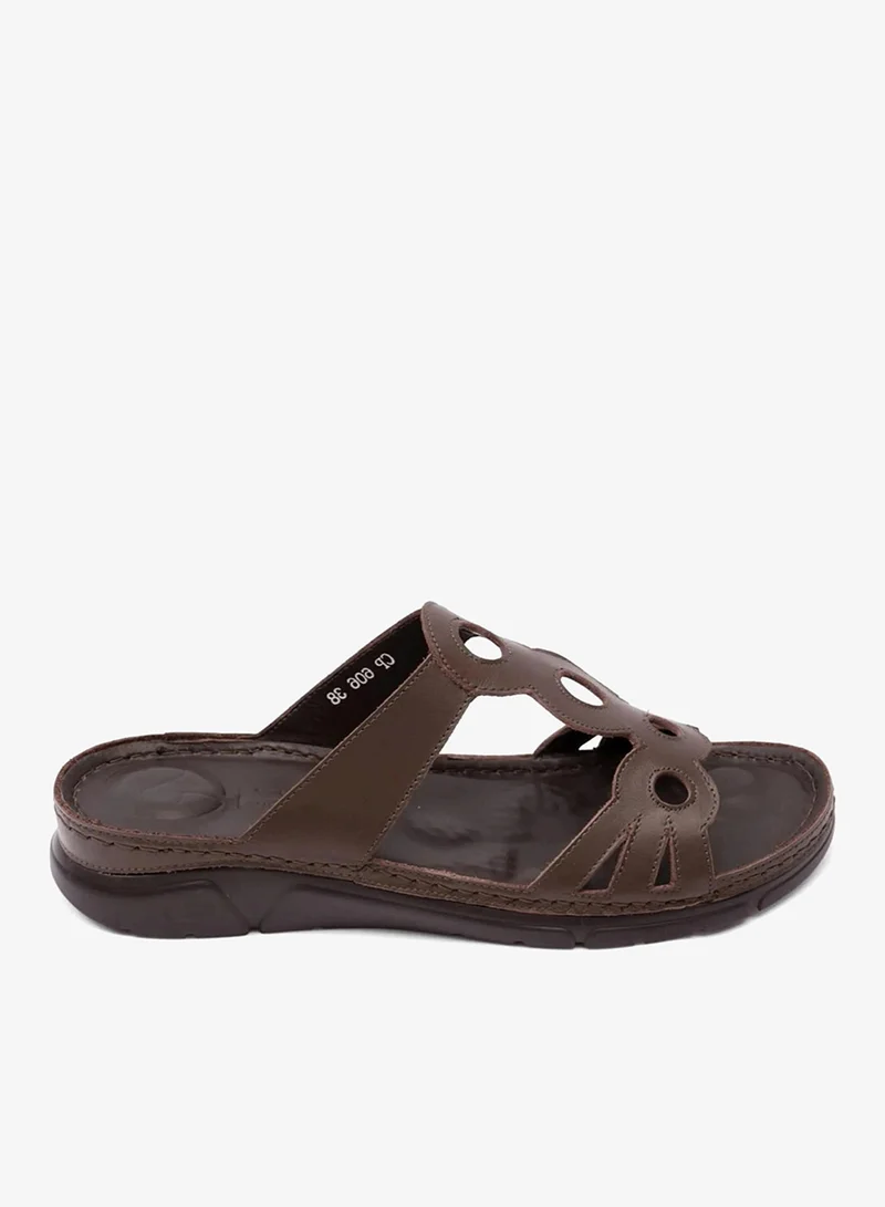 Comfort Plus COMFORT PLUS LADIES SANDAL WITH ULTRA MASSAGE POINT BROWN