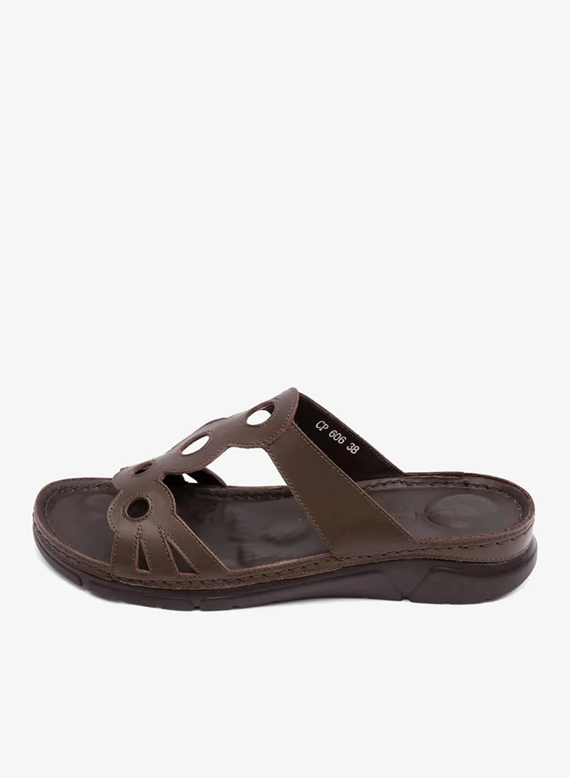 Comfort Plus  COMFORT PLUS LADIES SANDAL WITH ULTRA MASSAGE POINT BROWN for Women | Best Price UAE