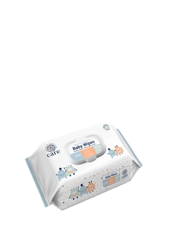 care Unscented Baby Wipes (100 Pces 99.00% Water+plant ) - Image 1