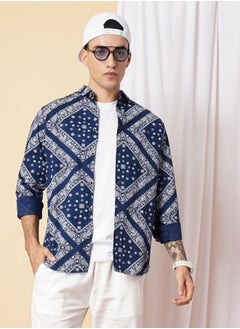 The Indian Garage Co Men Regular Fit Paisley Printed Full Sleeves Cutaway Collar Casual Shirt  - Image 1