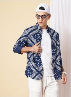 The Indian Garage Co Men Regular Fit Paisley Printed Full Sleeves Cutaway Collar Casual Shirt  - Image 4