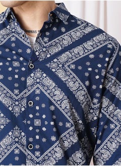 The Indian Garage Co Men Regular Fit Paisley Printed Full Sleeves Cutaway Collar Casual Shirt  - Image 5